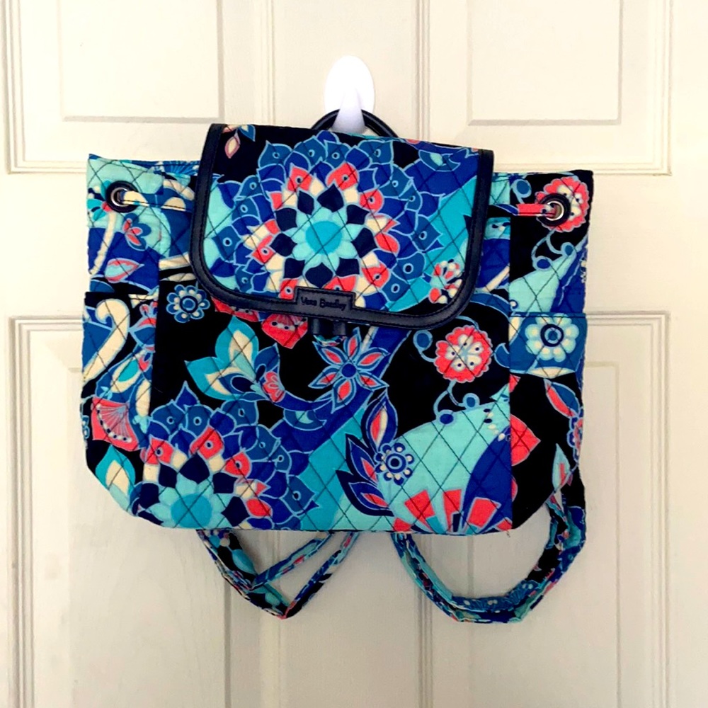 Vera Bradley Fashion Backpack Lotus Flower Swirl with tags